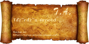 Törös Arnold névjegykártya